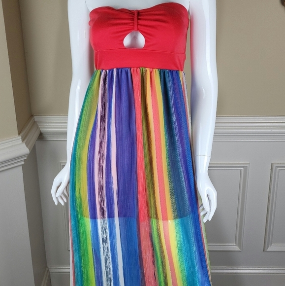 Body Central Stripe Halter‎ Dress - Picture 6 of 8